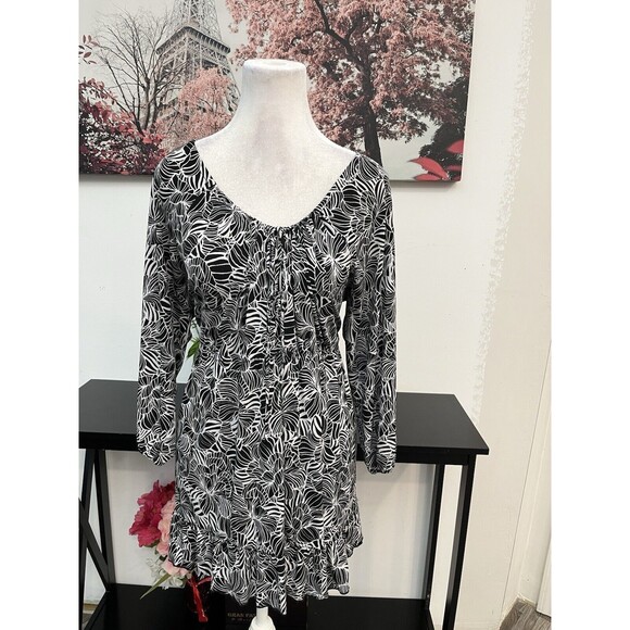 Avenue Women’s Top Blouse Plus Size 18/20  Geometric Scoop Neck Elastic Waist - Picture 1 of 15